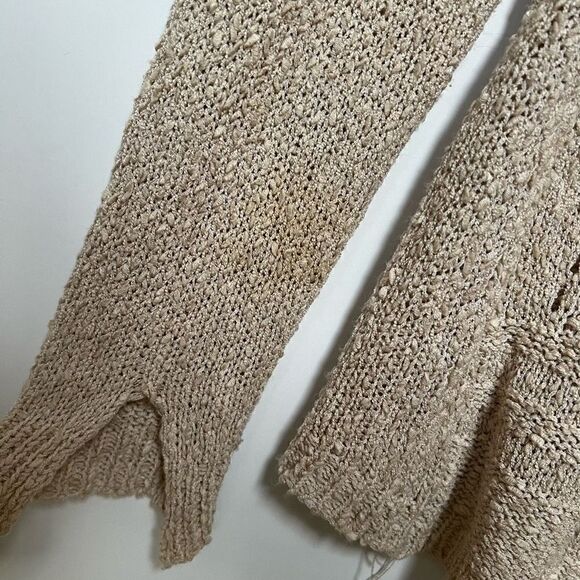 Brandy Melville Knit Scoop Neck Sweater Pullover open knit boho beige neutral - Picture 6 of 9